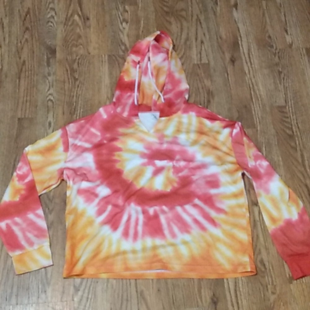 Freestyle xl tie-dye women sweatshirt hoodie hippie trippy new no tag